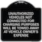 Signmission Unauthorized Vehicles Not Connected for Charging Purpose Towed Alum Sign, 18" x 18", BS-1818-22777 A-DES-BS-1818-22777 - alternate 1